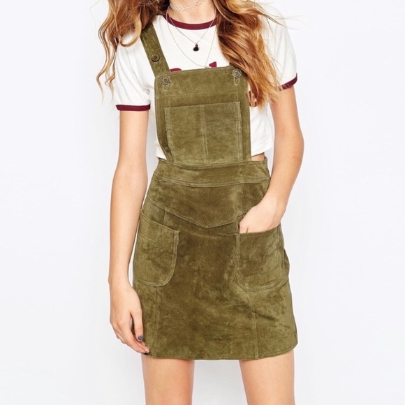 ASOS olive green suede jumper - Picture 1 of 6